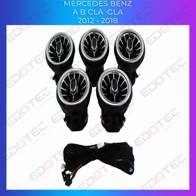 Lumini Ambientale NIGHTVIBE ventilatoare fata Mercedes Clasa A B GLA CLA W176 control pe sistemul original sau telefon