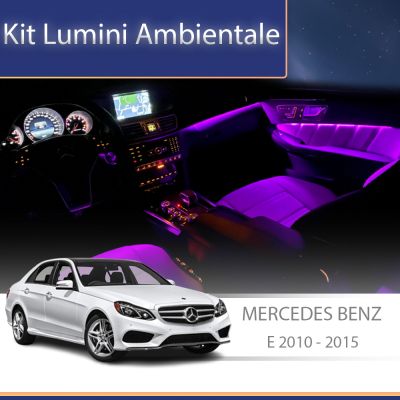 Lumini Ambientale NIGHTVIBE difuzoare stalpi rotative Mercedes E W212 CLS W218 control pe sistemul original sau telefon