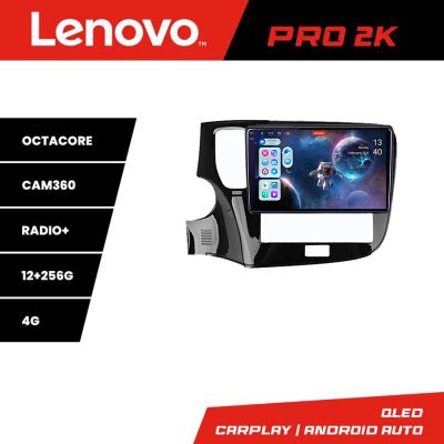 Navigatie Mitsubishi Oultander 2020- Lenovo Kit-1230-20 8 core QLED 2K 12+256 360 Android Waze USB Navigatie Internet Youtube Radio