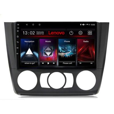 Navigatie BMW Seria 1 E87 2007-2011 clima manuala Lenovo Kit-bmw117-manual 8 core QLED 2K 8+256 360 Android Waze USB Navigatie Internet Youtub