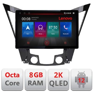 Navigatie Hyundai Sonata 2011-2015 N-259 ecran 13" 2K 8+128 Android Waze USB Navigatie 4G 360 Toslink Youtube R