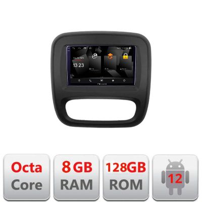 Navigatie Renault Trafic 2014-2017 5960Pro-rt09 Android Octa Core Qualcomm 2K Qled 8+128 DTS DSP 360 4G Optical