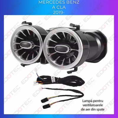 Lumini Ambientale NIGHTVIBE ventilatoare spate Mercedes A W177 CLA W118 control pe sistemul original sau telefon