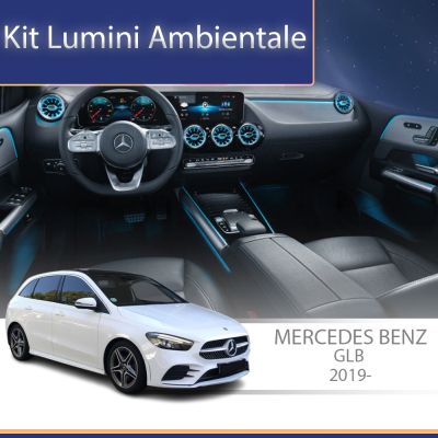 Lumini Ambientale NIGHTVIBE trimuri usi picioare Mercedes GLB control pe sistemul original sau telefon