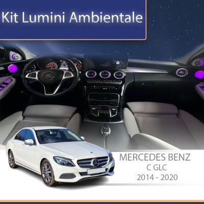 Lumini Ambientale NIGHTVIBE trim pasager fata Mercedes C W205 GLC X253 control pe sistemul original sau telefon