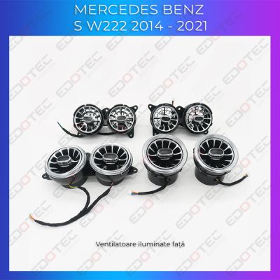 Lumini Ambientale NIGHTVIBE ventilatoare fata Mercedes Clasa S W222 control pe sistemul original sau telefon