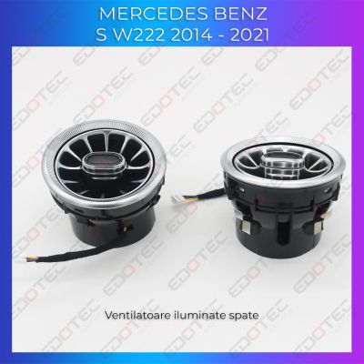 Lumini Ambientale NIGHTVIBE ventilatoare spate Mercedes Clasa S W222 control pe sistemul original sau telefon