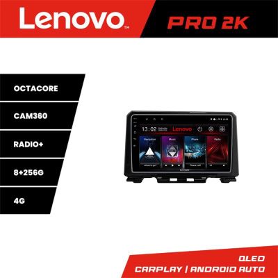 Navigatie Suzuki Jimny 2018- Lenovo Kit-JIMNY 8 core QLED 2K 8+256 360 Android Waze USB Navigatie Internet Youtube Radio