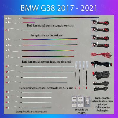 Lumini Ambientale NIGHTVIBE BMW Seria 5 2017-2021 dedicat set complet control telefon sau sistem original