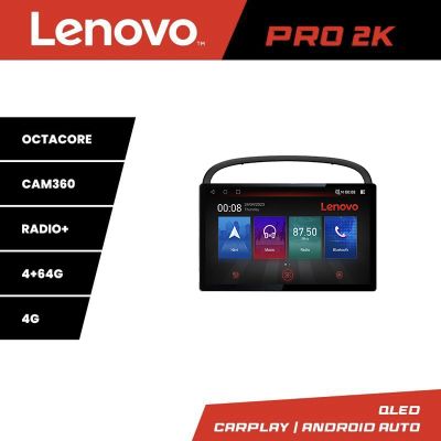 Navigatie Peugeot 607 Lenovo PRO 4+64 13 inch 2K android 4G DSP gps internet  Kit-607