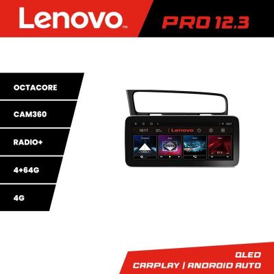 Navigatie VW Golf 7 K-491 Lenovo PRO 4+64 12.3 inch qled android 4G DSP gps internet  8Core