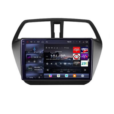 Navigatie Suzuki S-Cross 2013-2020 Edotec Kit-337 8 core QLED 2K 16+512GB 360 Android Waze USB Navigatie Internet Youtube Radio