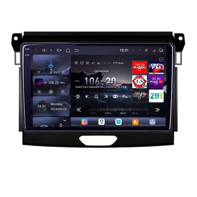 Navigatie Ford Ranger 2016+ Edotec Kit-574 8 core QLED 2K 16+512GB 360 Android Waze USB Navigatie Internet Youtube Radio
