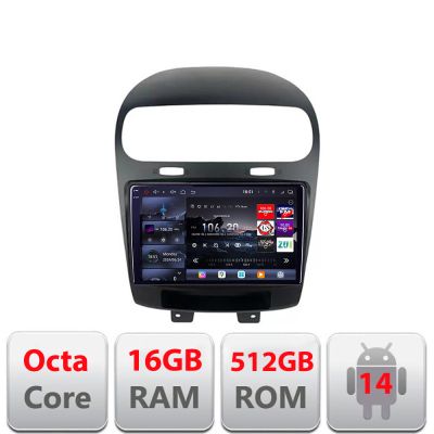 Navigatie Fiat Freemont Dodge Journey 2012-2019 Android radio gps internet 8 core QLED 2K 16+512GB 360 Edotec