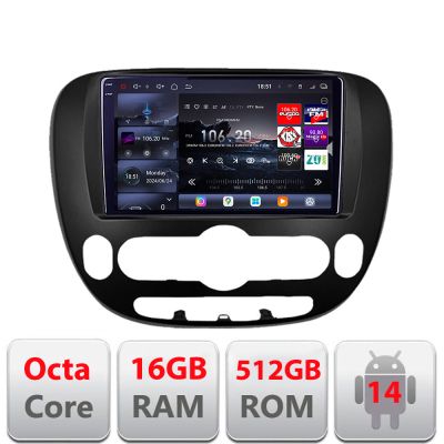 Navigatie Kia Soul 2014-2019 Android radio gps internet 8 core QLED 2K 16+512GB 360 Edotec