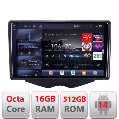 Navigatie Hyundai Veloster 2010-2018 Android radio gps internet 8 core QLED 2K 16+512GB 360 Edotec
