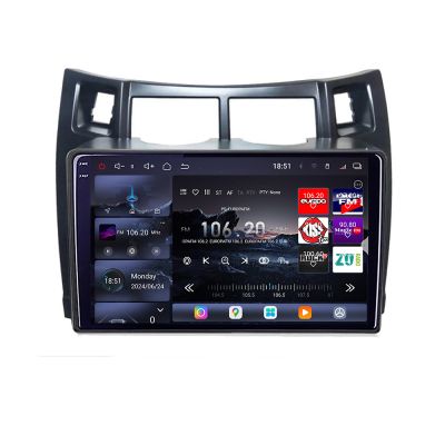 Navigatie Toyota Yaris 2008-2011 Edotec Kit-YARIS08 8 core QLED 2K 16+512GB 360 Android Waze USB Navigatie Internet Youtube Radio Edotec