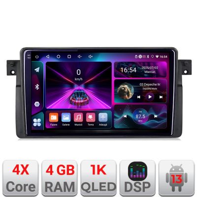 Navigatie BMW Seria 3 E46 A-052  4+64 InCell Display 1K Android Waze USB Navigatie Internet Youtube Radio