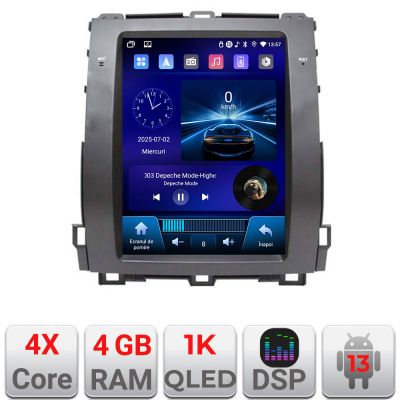 Navigatie Toyota Prado J120 high tip tesla radio gps internet 4 Core carplay android auto 4+64 Incell Display kit-tesla-456-high+EDT-E220-RK