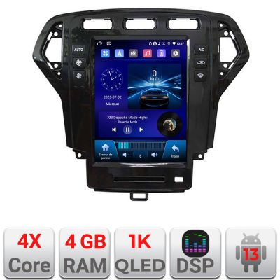 Navigatie Ford Mondeo 2007-2010 tip tesla radio gps internet 4 Core carplay android auto 4+64 Incell Display kit-tesla-mondeo-07+EDT-E220-RK