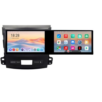Navigatie Mitsubishi Outlander 2010 Kit-056 Edotec 2 ecrane  8 core 4+128 21.6 inch Incell android Wifi 5Ghz gps internet  Q v2