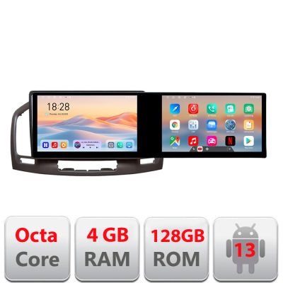 Navigatie Opel Insignia 2009-2013 Kit-114 Edotec 2 ecrane  8 core 4+128 21.6 inch Incell android Wifi 5Ghz gps internet a