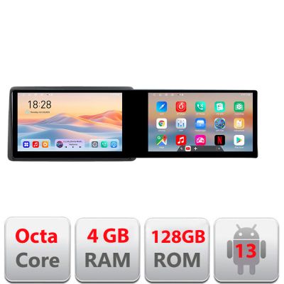 Navigatie DACIA DUSTER dupa 2019 Kit-199 Edotec 2 ecrane  8 core 4+128 21.6 inch Incell android Wifi 5Ghz gps internet  v1