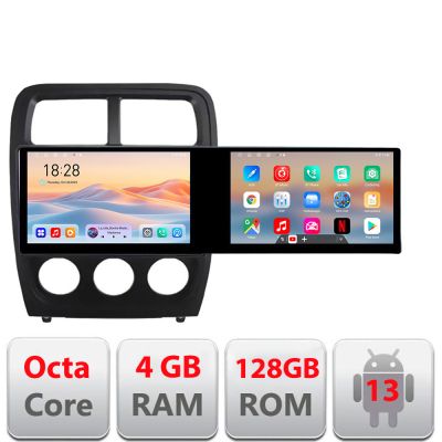 Navigatie Dodge Caliber 2010-2012 Kit-caliber Edotec 2 ecrane  8 core 4+128 21.6 inch Incell android Wifi 5Ghz gps internet S