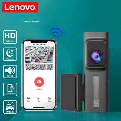 Camera DVR Lenovo S7-1974 2K fata si 1080 spate ecran 1.97 inch conexiune 4G GPS unghi larg monitorizare parcare