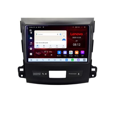 Navigatie Mitsubishi Outlander 2010 Lenovo Kit-056 8 Core 2.2 Ghz 8+128 Qled Incell 1K Android 360 Carplay DSP AHD 1080P ADAS 4G Wifi 5Ghz Bluetooth PRO
