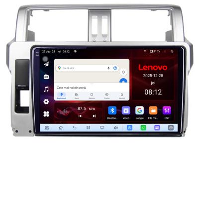 Navigatie Toyota Landcruiser J150 Prado 2014-2017 Lenovo Kit-065 8 Core 2.2 Ghz 8+128 Qled Incell 1K Android 360 Carplay DSP AHD 1080P ADAS 4G Wifi 5Ghz Bluetooth PRO