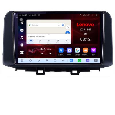 Navigatie Hyundai Kona Lenovo Kit-1058 8 Core 2.2 Ghz 8+128 Qled Incell 1K Android 360 Carplay DSP AHD 1080P ADAS 4G Wifi 5Ghz Bluetooth PRO