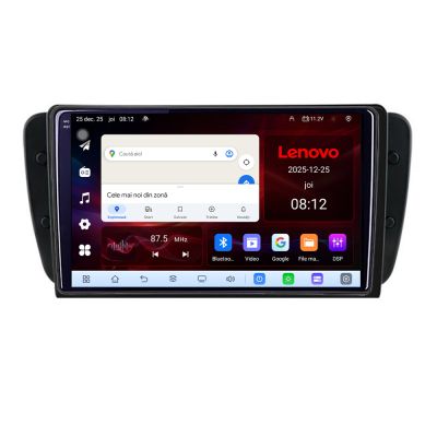 Navigatie Seat Ibiza 2008-2014 Lenovo Kit-246 8 Core 2.2 Ghz 8+128 Qled Incell 1K Android 360 Carplay DSP AHD 1080P ADAS 4G Wifi 5Ghz Bluetooth PRO