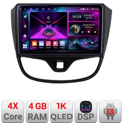 Navigatie Opel Karl 2017- A-karl  4+64 InCell Display 1K Android Waze USB Navigatie Internet Youtube Radio
