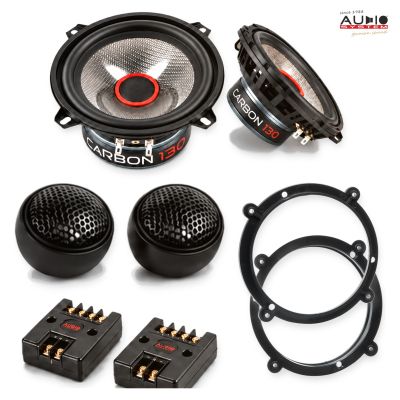 Pachet difuzoare Audi A3 1996-2003 Audio System CARBON componente dedicate uși față