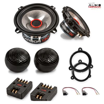Pachet difuzoare Dacia Logan 2006-2009 Audio System CARBON componente dedicate uși față