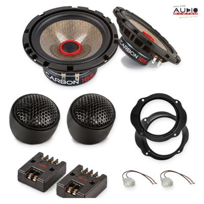 Pachet difuzoare Ford Fiesta (MK6 Facelift) 2005-2008 Audio System CARBON componente dedicate uși față