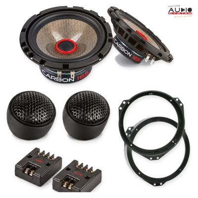 Pachet difuzoare Honda Jazz (GD*) 2002-2008 Audio System CARBON componente dedicate uși față