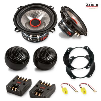 Pachet difuzoare Fiat Multipla (186) 1999-2010 Audio System CARBON componente dedicate uși față