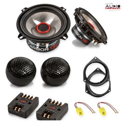 Pachet difuzoare Fiat Qubo (225) 2008-2015 Audio System CARBON componente dedicate uși față