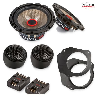 Pachet difuzoare Fiat Scudo 2007-2016 Audio System CARBON componente dedicate uși față